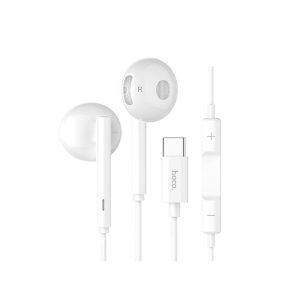 Наушники Hoco L10 Acoustic Type-C wired earphones with mic White ТОП в Ивано-Франковске