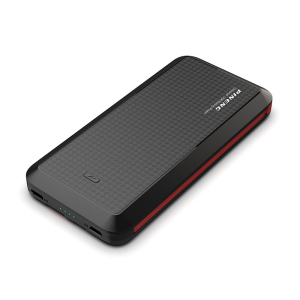 Внешний аккумулятор Power Bank Pineng PN-957 со встроенным Micro USB / Lightning / Type-C / USB кабелем, 10000 mAh Black(Red cable)