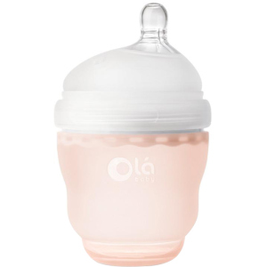 Дитяча силіконова антиколікова пляшечка Olababy GentleBottle Coral Помаранчевий 120 мл (80430) краща модель в Івано-Франківську