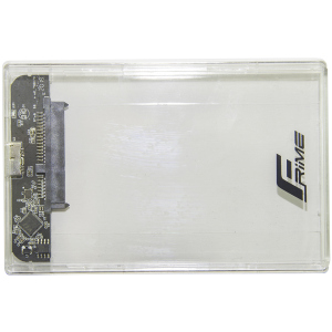 Зовнішня кишеня Frime для 2.5" SATA HDD/SSD Plastic USB 3.0 Clear (FHE80.25U30)