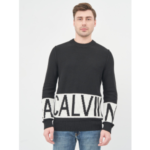 Джемпер Calvin Klein Jeans Blocking Logo Ckj Sweater J30J316583-BEH XXL CK Black (8719853134146) ТОП в Івано-Франківську