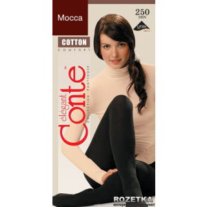 Колготки Conte з бавовни Cotton 250 Den 2 р. Mocca -4811473069038 в Івано-Франківську