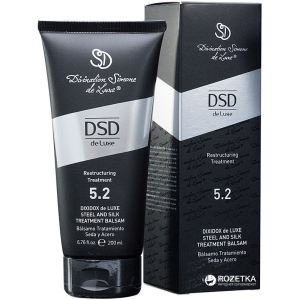 Восстанавливающий бальзам DSD de Luxe 5.2 Steel and Silk Treatment Balm для ухода за ломкими и повреждёнными волосами 200 мл (8437011863126)