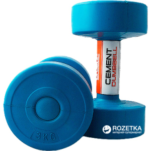 Гантелі LiveUp Cement Dumbell пара Blue (LS2003-3) краща модель в Івано-Франківську