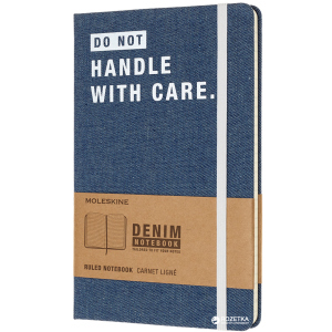 Нотатник Moleskine Denim 13 х 21 см 240 сторінок у лінійку Handle With Care (8058341710746) ТОП в Івано-Франківську