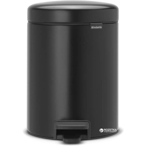 Ведро для мусора Brabantia Pedal Bin 5 л Matt Black (112928) ТОП в Ивано-Франковске