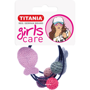 купити Гумки для волосся Риба/кульки Titania 8163 Girl 2 шт Чорні (8163 GIRL)