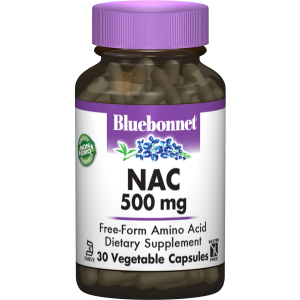 Амінокислота Bluebonnet Nutrition NAC (N-Ацетил-L-Цистеїн) 500 мг 30 гелевих капсул (743715000629) ТОП в Івано-Франківську