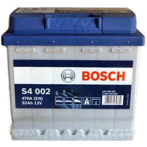 Автомобильный аккумулятор Bosch 52Аh Ев (-/+) S4002 (470EN) (0 092 S40 020) рейтинг