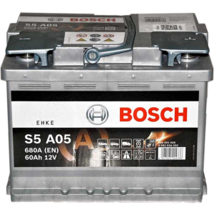 Автомобільний акумулятор Bosch AGM 6СТ-60 (S5A050) 60 Ач (-/+) Euro 680 А (0 092 S5A 050) краща модель в Івано-Франківську