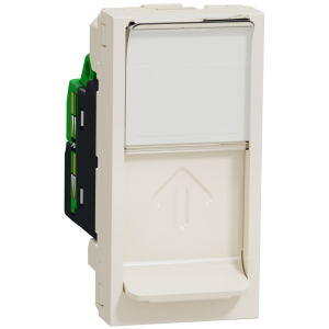 Розетка RJ45 1-модульна Schneider Electric Unica New Studio категорія 6 ​​UTP Бежева (NU341444) в Івано-Франківську