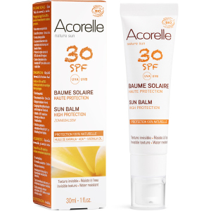 Сонцезахисний бальзам для обличчя Acorelle SPF30 органічний 30 мл (3700343046037) краща модель в Івано-Франківську