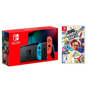 Nintendo Switch Neon blue/red - Обновлённая версия + Super Mario Party + чехол ТОП в Ивано-Франковске