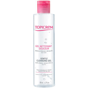 хорошая модель Мягкий очищающий гель для лица Topicrem Gentle Cleansing Gel 200 мл (3700281702408)