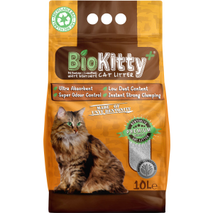 Наповнювач для котячого туалету BioKitty Super Premium White Бентонітовий комкуючий 8.4 кг (10 л)(8680659333531) в Івано-Франківську