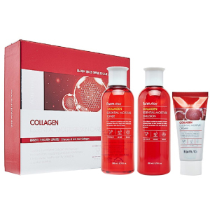 Набір для обличчя на основі колагену FarmStay Collagen Essential Moisture Skin Care 3 Set (8809426959464) краща модель в Івано-Франківську