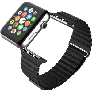 Ремешок Promate Lavish-38 для Apple Watch 38-40 мм 1/2/3/4/5/6/SE Black (lavish-38.black) лучшая модель в Ивано-Франковске