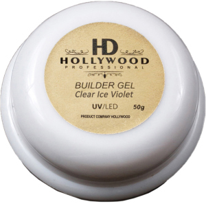 Гель для наращивания ногтей HD Hollywood Builder Gel Clear Ice Violet 50 мл (HD-ГСС50) (2200212225439) лучшая модель в Ивано-Франковске