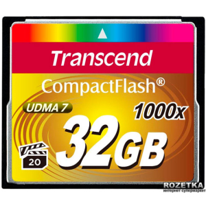 Transcend CompactFlash 32GB 1000x (TS32GCF1000) ТОП в Ивано-Франковске