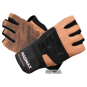 Перчатки для фитнеса MadMax Professional MFG 269 (S) Коричневый (8591325002357) ТОП в Ивано-Франковске