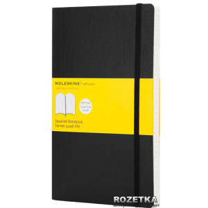 Нотатник Moleskine Classic 13 х 21 см 192 сторінки в клітинку Чорна (9788883707186) краща модель в Івано-Франківську