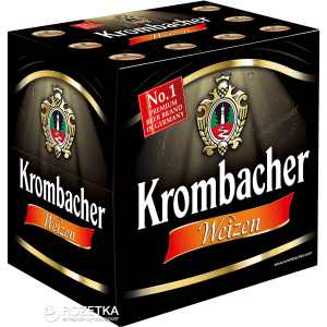 хорошая модель Упаковка пива Krombacher Wheat светлое нефильтрованное 5.3% 0.5 л x 12 шт (4008287760941)