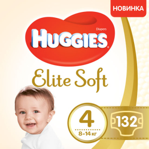 Подгузники Huggies Elite Soft 4 8-14 кг 132 шт (5029054566220) в Ивано-Франковске