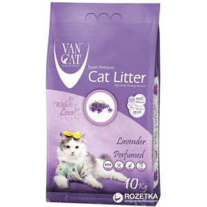 Наповнювач для котячого туалету Van Cat Super Premium Quality Lavender Бентонітовий комкуючий 10 кг (12 л). в Івано-Франківську