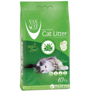 Наполнитель для кошачьего туалета Van Cat Super Premium Quality Aloe Vera Бентонитовый комкующий 10 кг (12 л) (8699245856262) лучшая модель в Ивано-Франковске