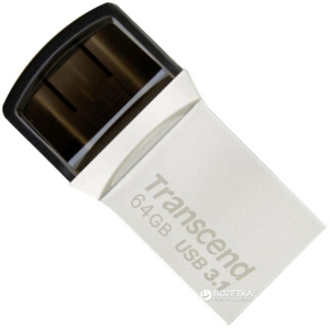 Transcend JetFlash 890 64GB USB 3.1 / Type-C Silver (TS64GJF890S) лучшая модель в Ивано-Франковске