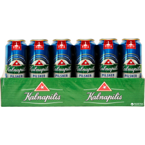 Упаковка пива Kalnapilis Pilsner светлое фильтрованное 4.6% 0.568 л x 24 шт (4770477226987)