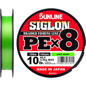 Шнур Sunline Siglon PE х8 150 м # 0.6/0.132 мм 4.5 кг Салатовый (16580963) в Ивано-Франковске