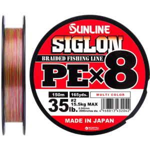 Шнур Sunline Siglon PE х8 150 м # 2.0/0.242 мм 15.5 кг Разноцветный (16581005) в Ивано-Франковске