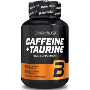 Предтренировочный комплекс Biotech Caffeine+Taurine 60 капсул (5999076234196) в Ивано-Франковске