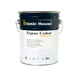 хорошая модель Краска для дерева Bionic-House Aqua Color UV-protect 10л Безцветный