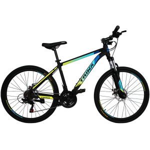 Велосипед TRINX M100 2020 26" 17" Matt-Black-Blue-Yellow (M100.17MBBY) надежный