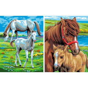 Набор для творчества Sequin Art Painting by numbers Junior-Pairs Horses 23x30 см (SA0215) ТОП в Ивано-Франковске