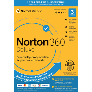 Антивірус Norton 360 Deluxe 25GB для 3 ПК на 1 рік ESD-електронний ключ у конверті (21409592) ТОП в Івано-Франківську