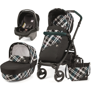 Універсальний візочок 3 в 1 Peg-Perego Book 51 SL Tartan Темно-синій з білим (PACK000700TT64RO01)