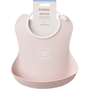 Слюнявчик мягкий BabyBjorn Baby Bib Powder Pink Розовый (46364) (7317680463647) лучшая модель в Ивано-Франковске