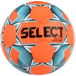 М'яч для пляжного футболу Select Beach Soccer New (314) №5 Orange-Blue (5703543199181) краща модель в Івано-Франківську