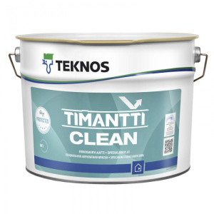 Водорозчинна фарба для стін та стелі Teknos Timantti Clean, 9 л краща модель в Івано-Франківську