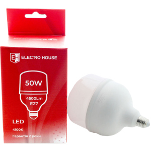 Светодиодная лампа Electro House T140 50W 4100K E27 4500Lm (EH-LMP-1303)