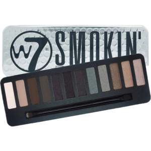 Тіні для повік W7 Smokin' Eye Color Palette палетка 12 кольорів smoky gray and brown 15.6 г (5060406145519) в Івано-Франківську