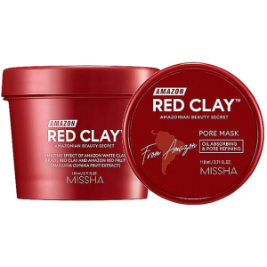 Маска для обличчя на основі червоної глини Missha Amazon Red Clay Pore Mask 110 мл (8809643534987) краща модель в Івано-Франківську