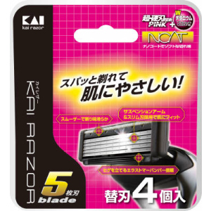 Запасні леза для чоловічого верстата для гоління Kai з 5 лезами 4 шт (4901331017148) ТОП в Івано-Франківську