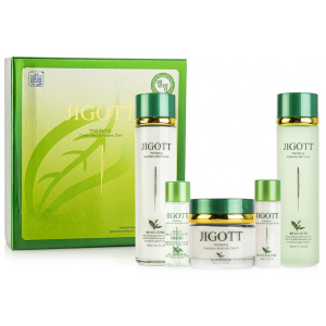 Набір для догляду за обличчям Зелений Чай Jigott Well-being Green Tea Skin Care 3SET (8809541281266) ТОП в Івано-Франківську