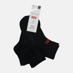 Набір шкарпеток Levi's 903051001-884 35-38 3 пари Jet Black (8720245101141) ТОП в Івано-Франківську