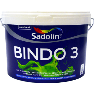 Краска Sadolin Bindo 3 - глубокоматовая латексная краска для стен и потолка, белая, BW, 2.5 л (5078159) ТОП в Ивано-Франковске