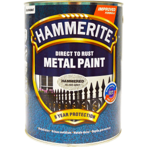 Фарба Hammerite Metal Paint Hammered - глянсова фарба алкідна по металу, захисна, чорна, 5 л (5126349) в Івано-Франківську